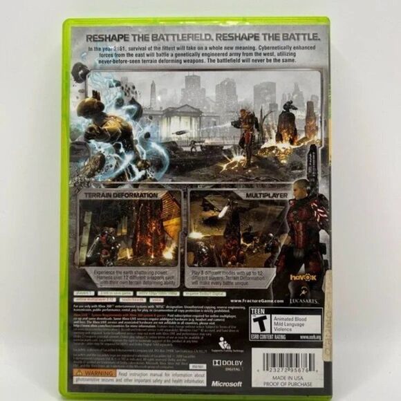 FRACTURE • XBOX 360 Video Game - Picture 2 of 4